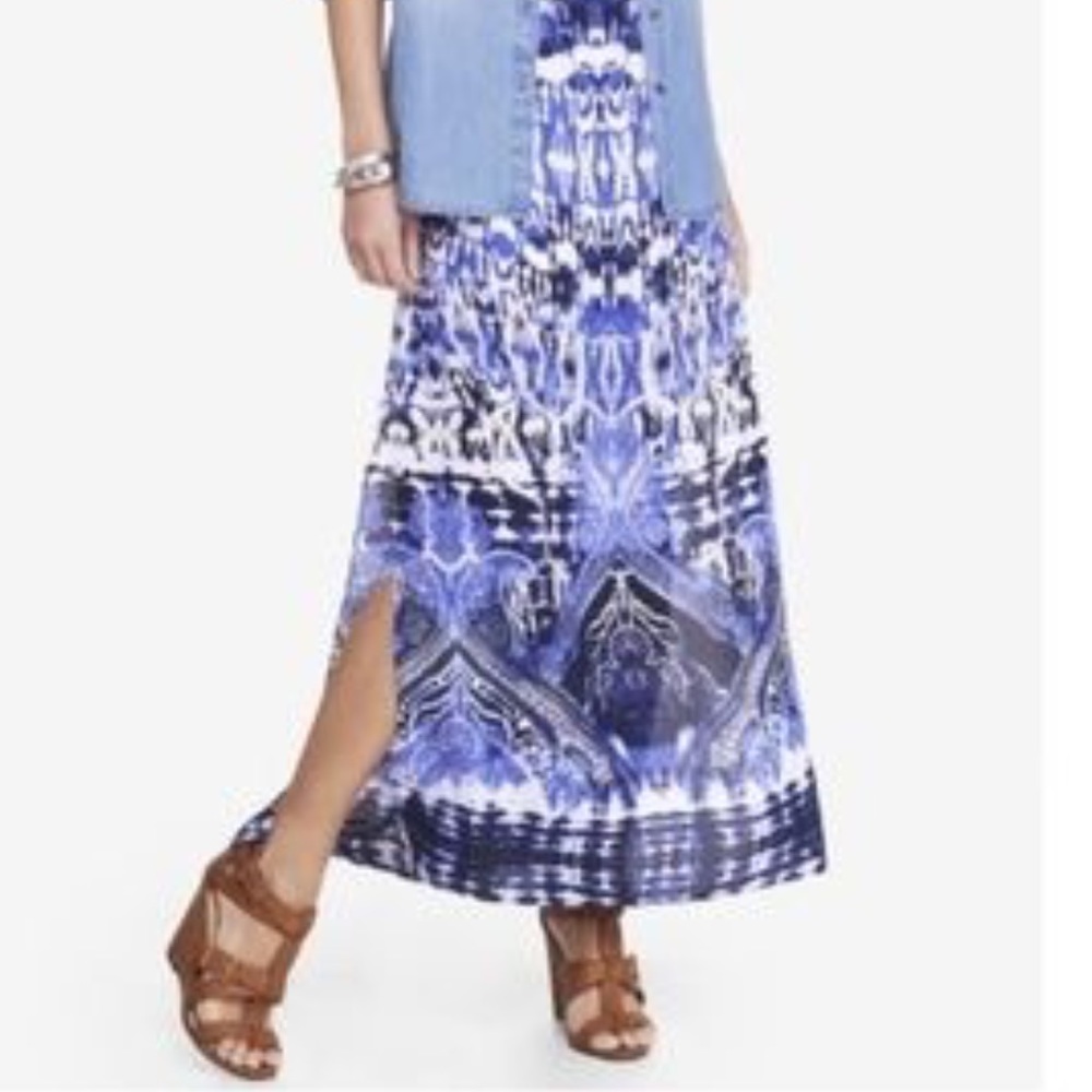 Express Double Slit Maxi Skirt - Size Large - Picture 1 of 5
